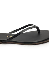 TKEES HKDI Inc. TKEES - Square Toe Lily Black Flip Flops