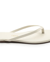 TKEES HKDI Inc. TKEES - Square Toe Lily Cream Flip Flops