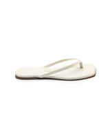 TKEES HKDI Inc. TKEES - Square Toe Lily Cream Flip Flops