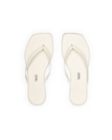 TKEES HKDI Inc. TKEES - Square Toe Lily Cream Flip Flops