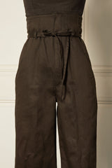 Video - The Jones | Black Beauty Ultra High-Rise Wide Leg Trouser Front - Boyish