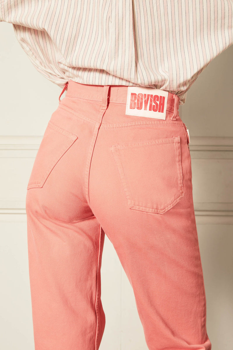 Printed Tote  Denim Wearing Pink - Boyish Jeans